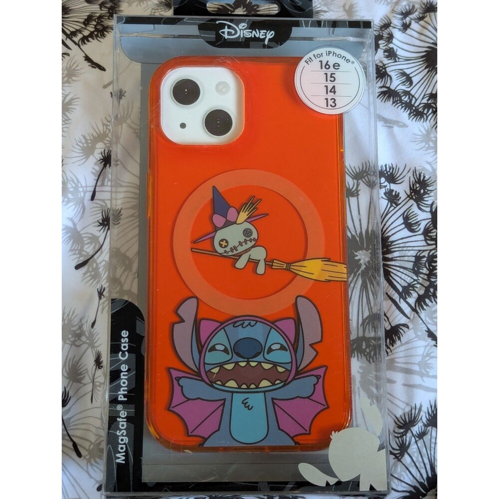 NIB Disney MagSafe Stitch & Scrump Halloween Orange Case for iPhone 16e 15 14 13